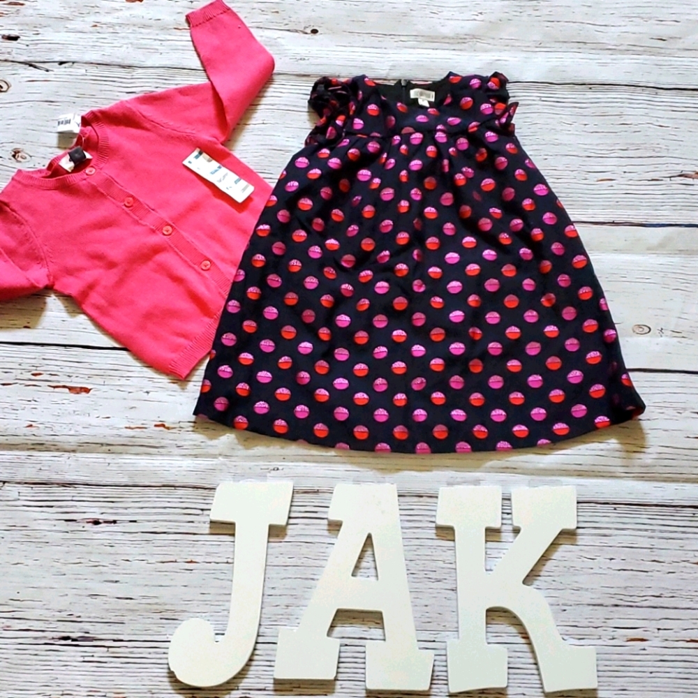 👧 GYMBOREE CUTE DRESS WITH CARDIGAN SWEATER